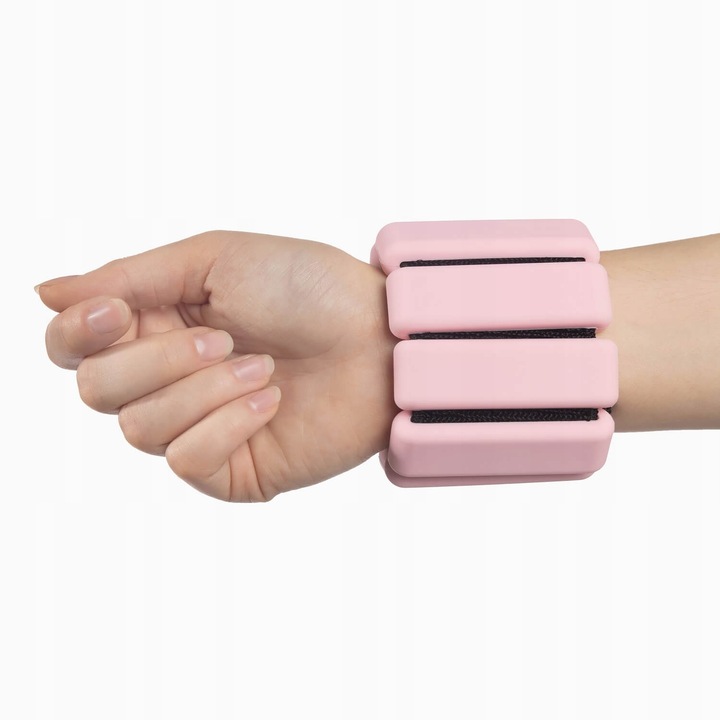 Obciążniki do Ćwiczeń Regulowane Silikonowe Damskie 2x 0,45 kg Różowe DrFit