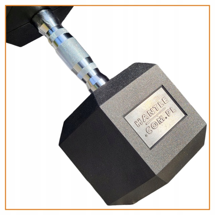 HANTLA HEX - HANTLE ŻELIWNE STALOWE GUMOWANE - 10 kg - PROFESJONALNE