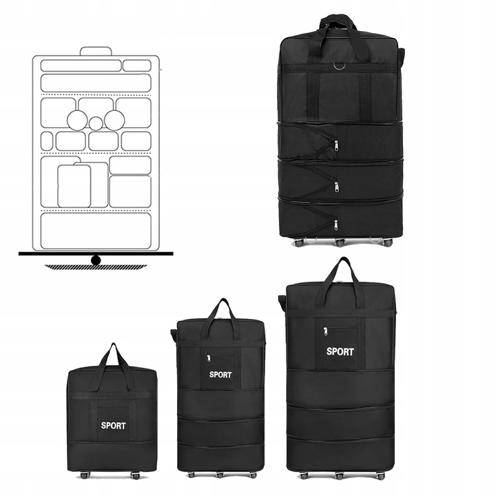 DUŻA WALIZKA 31 CALI ROZSZERŻALNA WODOODPORNA DUŻA POJEMNOŚĆ BAGAŻ