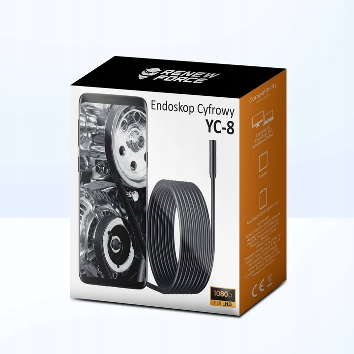 Endoskop Kamera Inspekcyjna do Telefonu Android Aplikacja LED USB Typ-C 3M