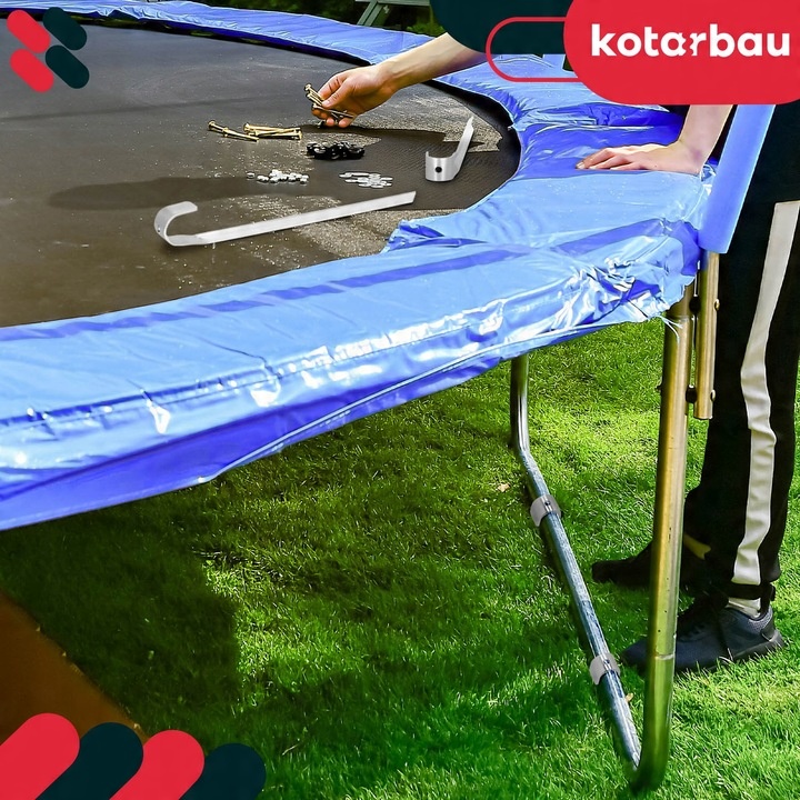 ZESTAW 4X KOTWA KOTWY WBIJANE SZPILKI ŚLEDŹ DO TRAMPOLINY OCYNKOWANE 430 MM