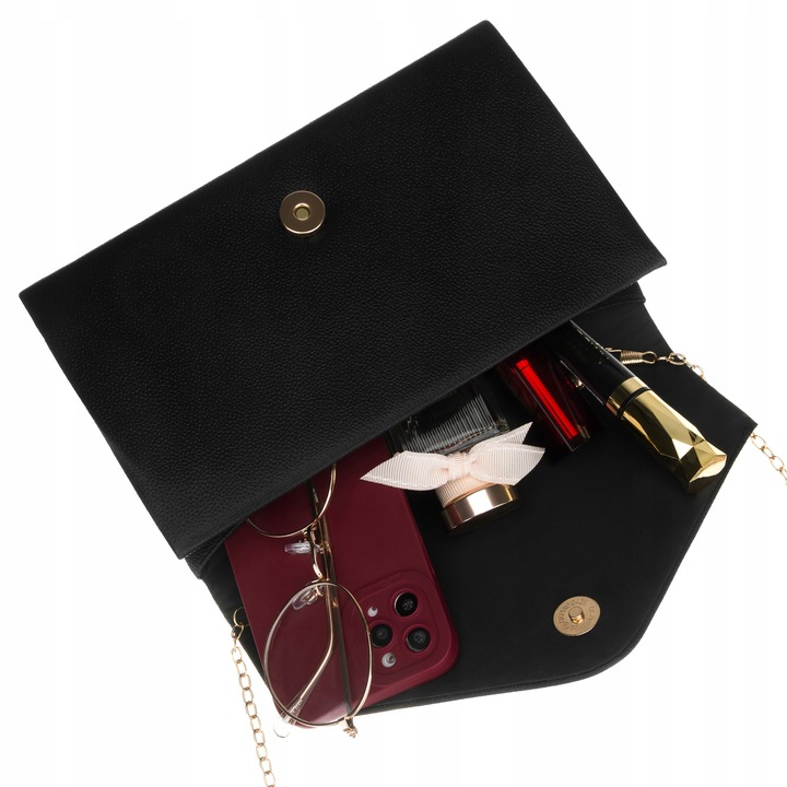 Kopertówka wieczorowa Rovicky torebka na imprezę z łańcuszkiem elegancka