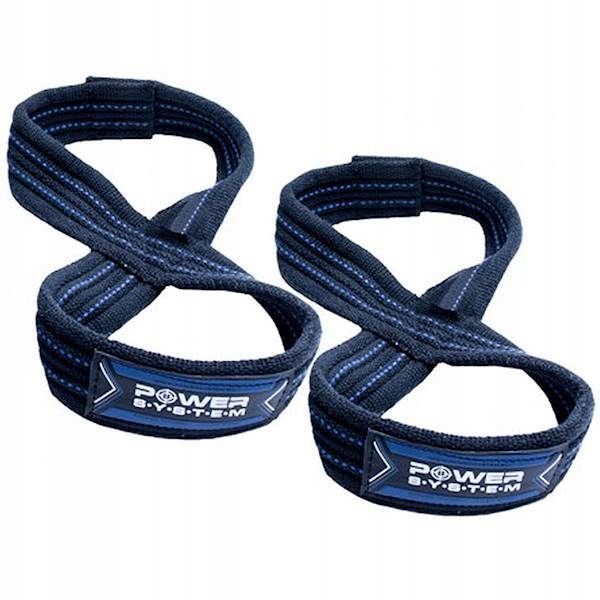 PASKI DO CIĄGÓW FIGURE 8 STRAPS-BLACK/BLUE S/M