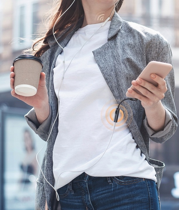 MCDODO ADAPTER USB-C MINI JACK 3,5MM PRZEJŚCIÓWKA KABEL AUX DO SAMSUNG DAC