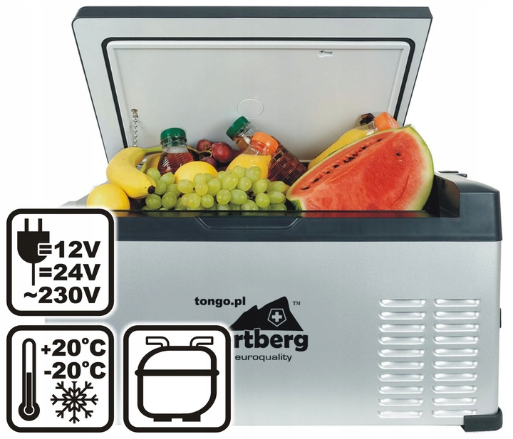 30L samochodowa lodówka zamrażarka -20°C 12V/24V|230V bluetooth +torba cool