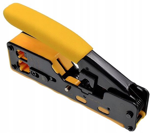 ZACISKARKA WTYKÓW PRZELOTOWYCH RJ45 KAT.5E KAT.6 KAT.6A KAT.7 PASS THROUGH