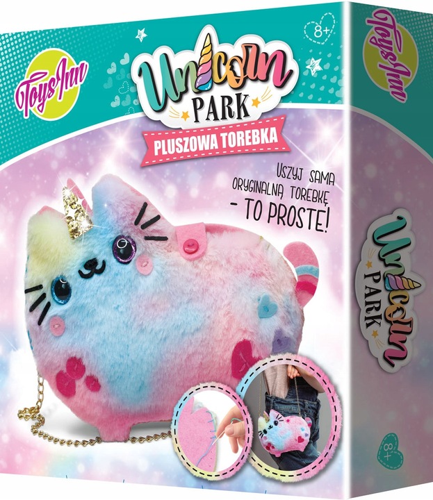 Zestaw Kreatywny DIY Dziewczynki Torebka do Szycia Kotek Puszen Jednorożec