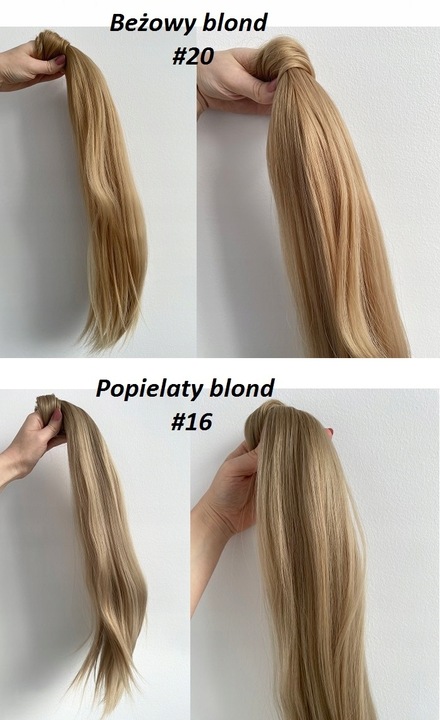 Doczepiany KUCYK kitka 60 cm jak Naturalne CAŁKOWICIE MATOWE ! Kolory