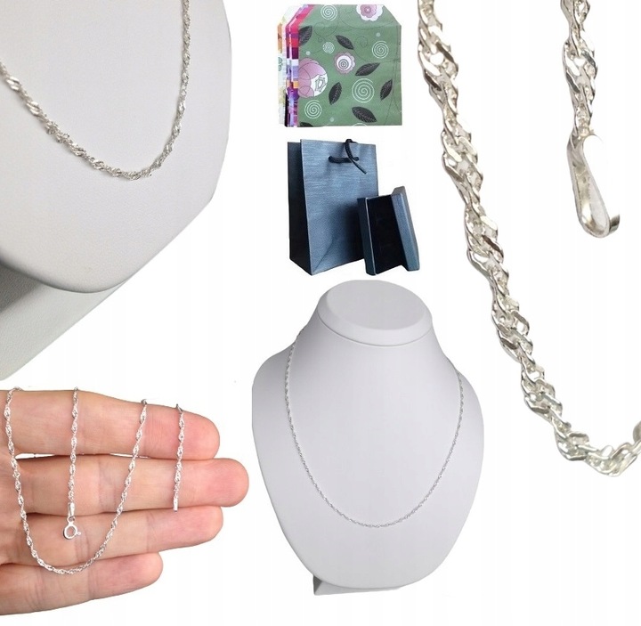 Łańcuszek srebrny 925 Medalik na PREZENT / Komunia / komunijny / Chrzest