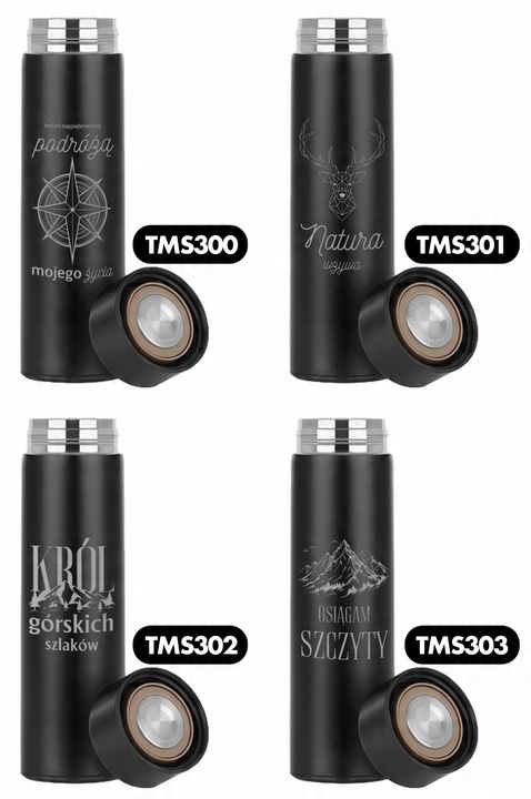 KUBEK TERMICZNY Czarny Na Prezent DIa Góromaniaka KRÓL GÓRSKICH SZLAKÓW Wz