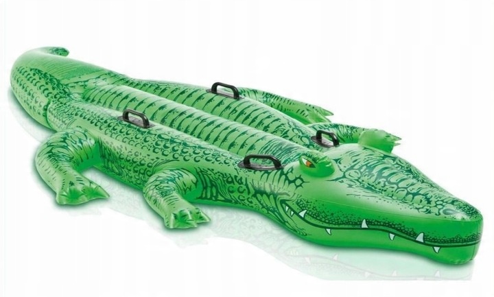 DUŻY DMUCHANY KROKODYL INTEX XXL MATERAC PLAŻOWY NA BASEN DLA DZIECI