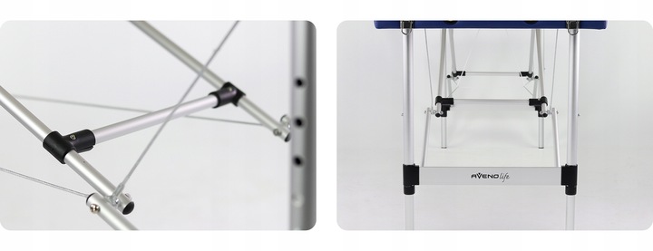 ŁÓŻKO STÓŁ DO MASAŻU SKŁADANY ALUMINIOWY 3 SEGMENTY ADELE PIANKA 5CM HABYS