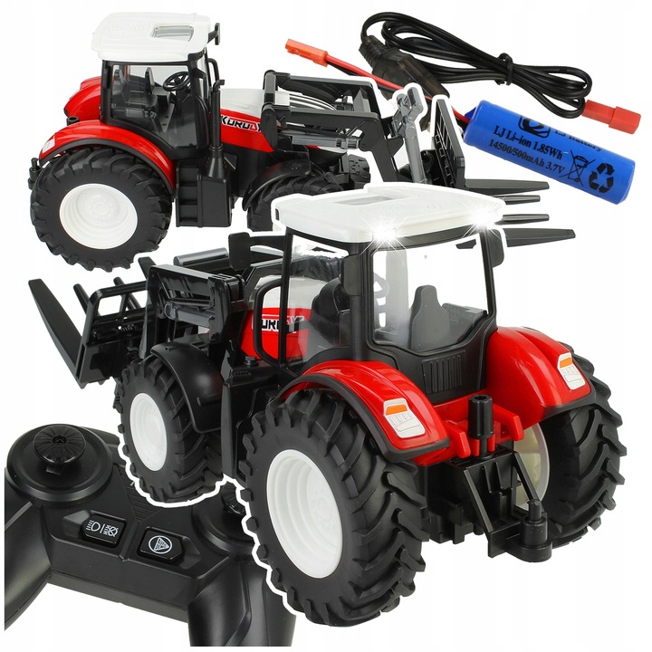 OGROMNY TRAKTOR ZDALNIE STEROWANY RC CIĄGNIK NA PILOT FARMA OŚWIETLENIE