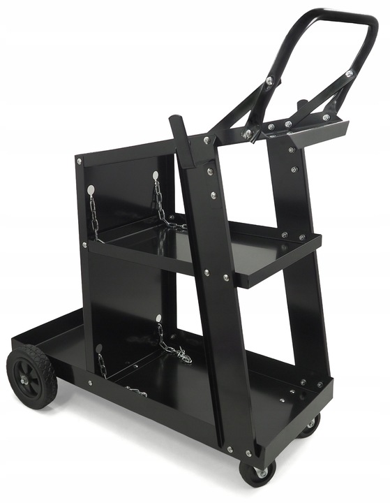 WÓZEK SPAWALNICZY do spawarki butli MIG TIG Z UCHWYTEM Z RĄCZKĄ