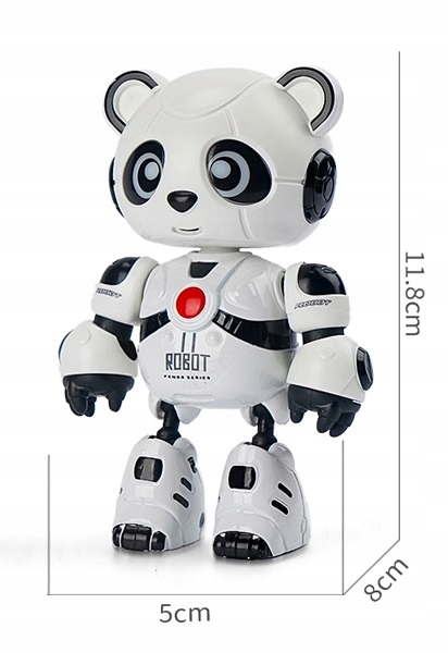 INTERAKTYWNY ROBOT PANDA MÓWI POWTARZA GRA ŚWIECI ZABAWKA DLA DZIECI