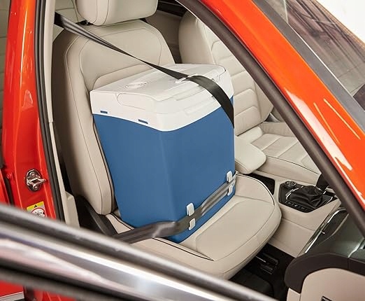 LODÓWKA ELEKTRYCZNA MOBICOOL MS30 29L 12/230V NIEBIESKA Z PASAMI