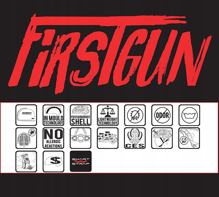 Kask Suomy First Gun RED r. L 59-62 Smart Strap