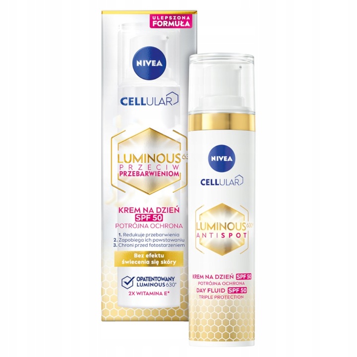 NIVEA CELLULAR LUMINOUS630 Krem na przebarwienia na dzień SPF50 + Na noc
