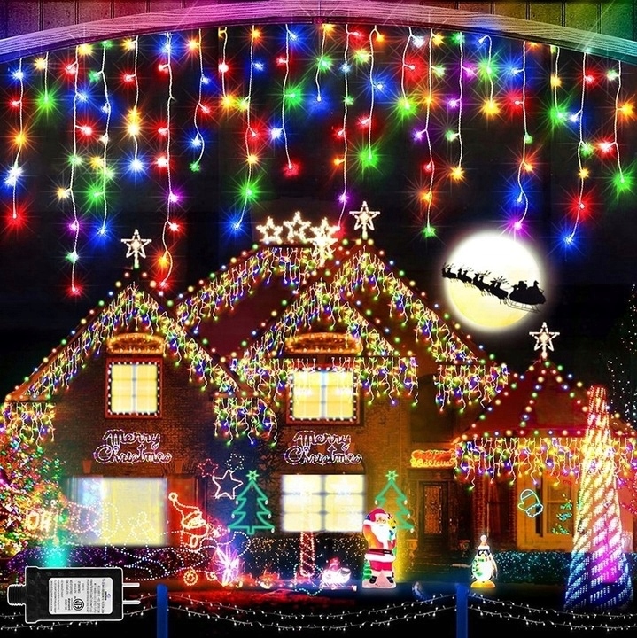 SOPLE hurt LAMPKI CHOINKOWE LED KURTYNA MULTIKOLOR 4,6M ZEW/WEW kolorowe