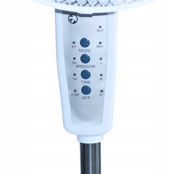 WENTYLATOR WIATRAK PODŁOGOWY DUŻY STOJĄCY Z PILOTEM REGULOWANY BIAŁY