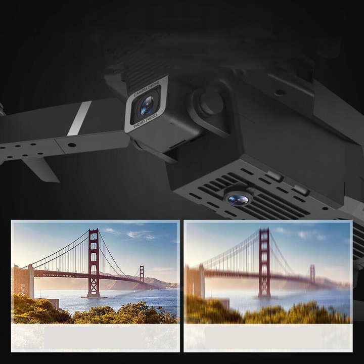 RC DRON Z KAMERĄ DRON 4K PODWÓJNY APARAT WIFI UTRZYMYWANIE WYSOKOŚCI 2.4GHZ