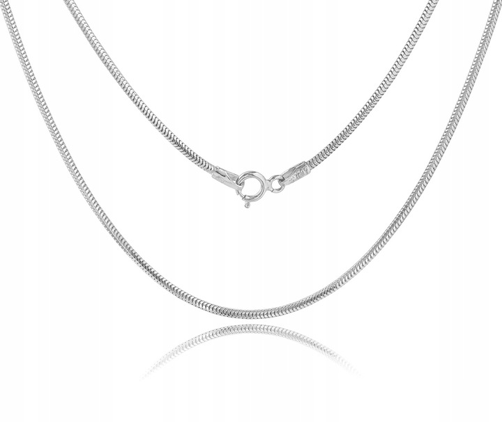 SREBRNA DAMSKA ŻMIJKA WŁOSKA 45 CM 1,4mm próba 925