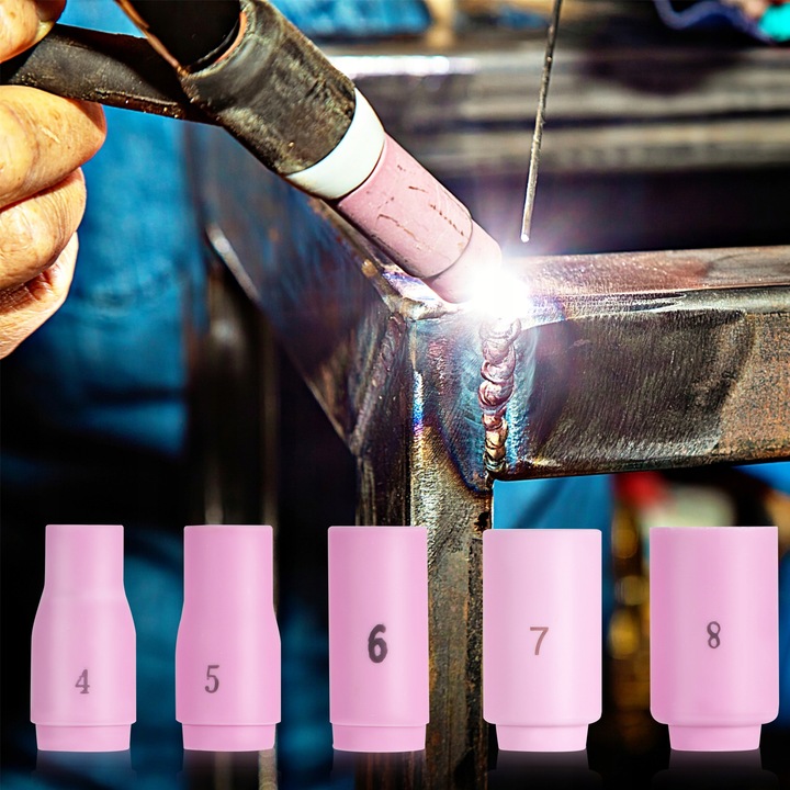 ZESTAW PALNIKA SPAWALNICZEGO KOŃCÓWKA DYSZA SZKŁO WP-17/18/26 KUBEK KIT