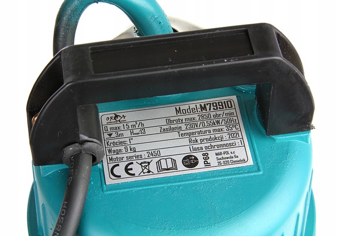 POMPA DO WODY BRUDNEJ CZYSTEJ ZANURZENIOWA SITKO SITO SZAMBA 2100W 1"