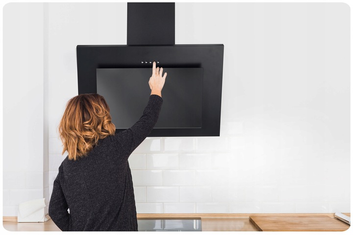 OKAP KUCHENNY KOMINOWY SZKŁO LED BERDSEN 60cm