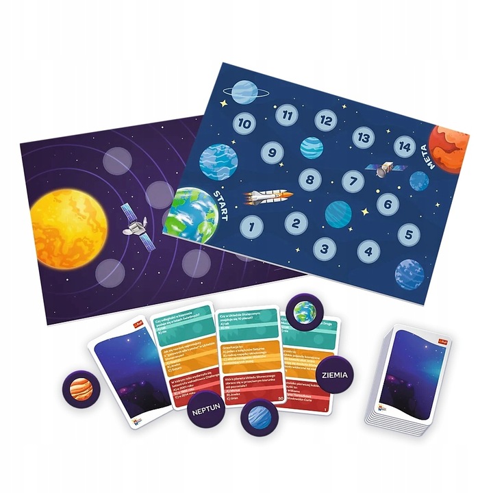 GRA DLA DZIECI EDUKACYJNA RODZINNA KOSMOS PLANETY MISTRZ WIEDZY 5+ TREFL