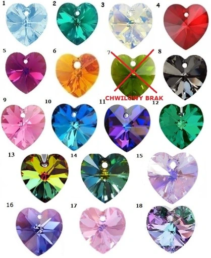 NASZYJNIK SREBRNY DAMSKI Z INFINITY SERCE SWAROVSKI *DO WYBORU łańcuszek