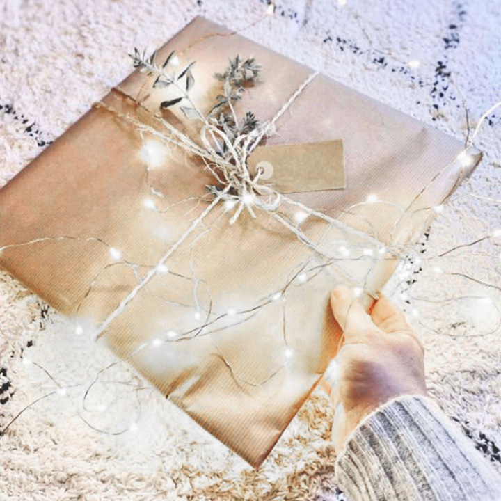 Lampki Choinkowe 500 LED Mikro Drucik 50m Pilot BIAŁY ZIMNY