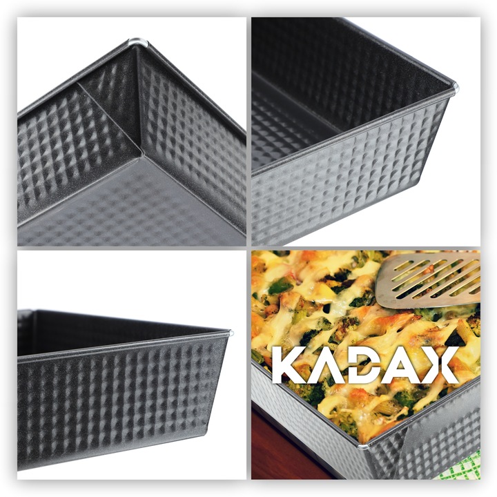 BLACHA FORMA DO PIECZENIA CIASTA BLASZKA PROSTOKĄTNA XXL ZESTAW BLACH 3szt