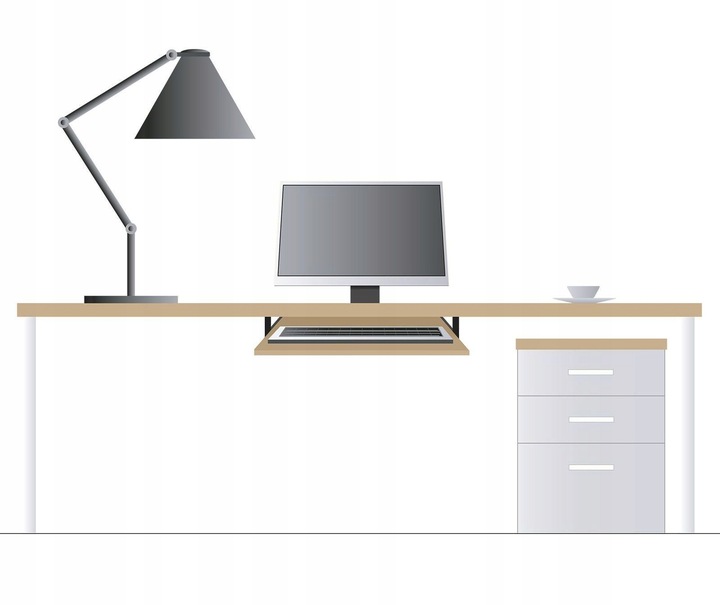 Prowadnice 358 Uchwyt półka szuflada pod biurko blat na klawiaturę