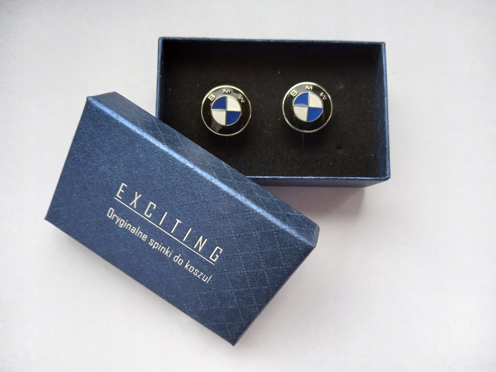 Spinki do koszuli EXC emblemat BMW w pudełku prezent