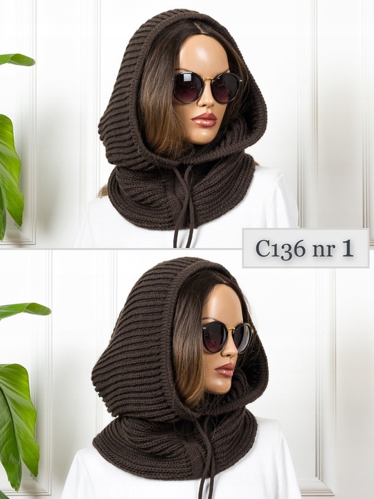 BALACLAVA CIEPŁY KAPTUR GRUBY z WEŁNĄ CZAPKA DAMSKA JAKOŚĆ PREMIUM KOLORY