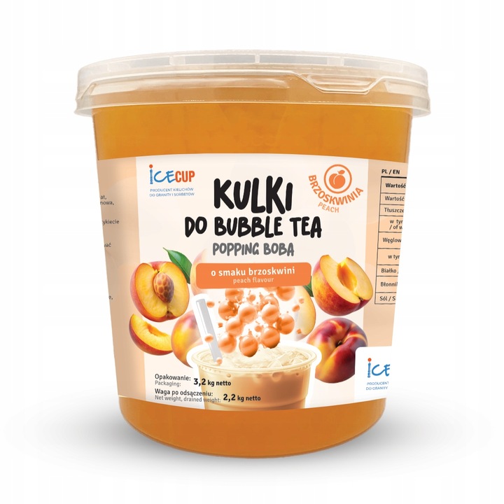 Kulki do Bubble Tea BBRZOSKWINIA 3.2kg