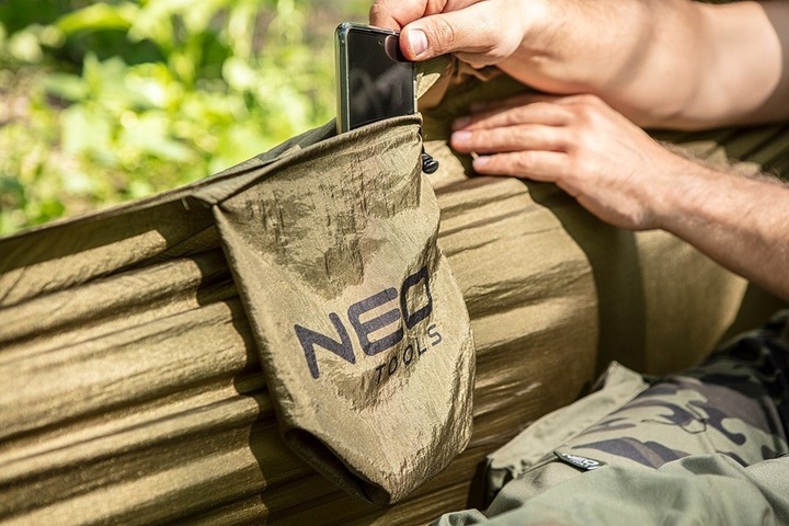 MOCNY HAMAK 200KG OGRODOWY SURVIVALOWY SURVIVAL TURYSTYCZNY NEO TOOLS