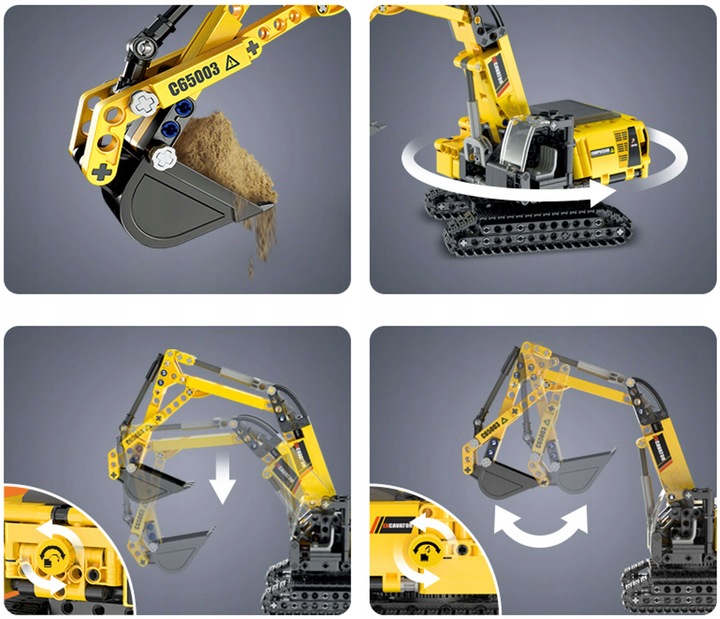 KLOCKI CADA TECHNIC KOPARKO-ŁADOWARKA 403 EL. RUCHOME ELEMENTY NA PREZENT