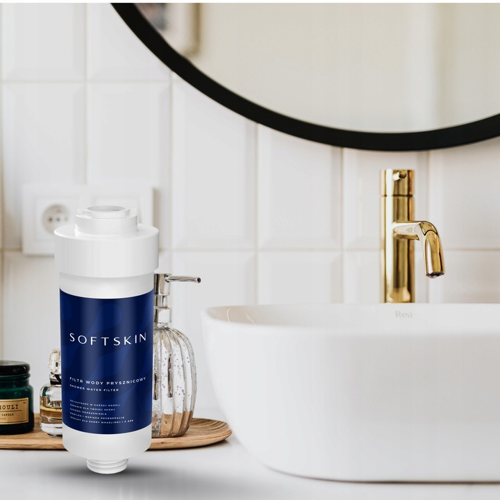 SOFTSKIN Filtr Wody Prysznicowy pod Prysznic WodaRO KDF BPA FREE 2 SZTUKI
