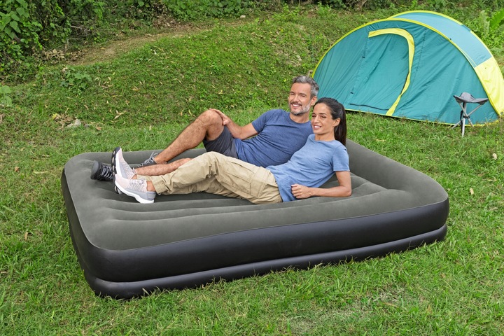 MATERAC DMUCHANY WELUROWY 2 OSOBOWY 203x152x36 cm ŁÓŻKO BESTWAY 67699