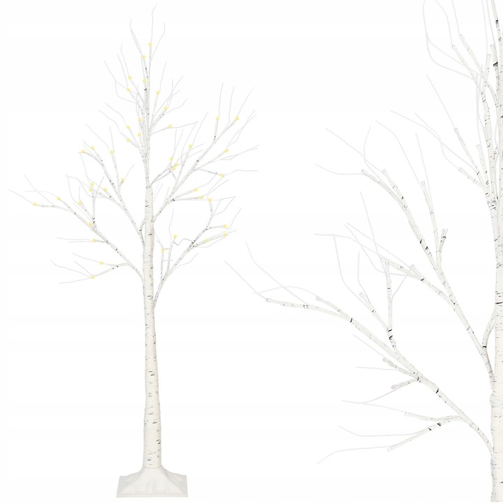 DRZEWKO BRZOZA DUŻA LED ŚWIĄTECZNE LAMPKI ŚWIECĄCE OZDOBNE 180 CIEPŁE BIAŁE