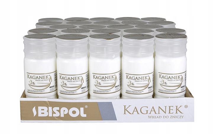 Wkłady do zniczy Bispol Kaganek K3 (3dni) 24 szt.