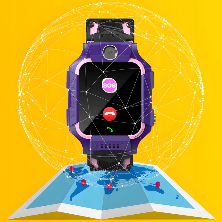 SMARTWATCH DLA DZIECI ZEGAREK GPS LOKALIZATOR SOS KARTA SIM LATARKA KAMERA