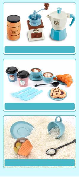 SERWIS DLA DZIECI XXL zestaw do herbaty kawy filiżanki cukiernia kawiarnia