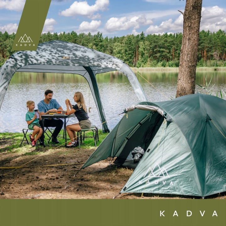 Namiot kempingowy 2-osobowy KADVA Festa 2 niebieski OS KOPUŁOWA KONSTRUKCJA