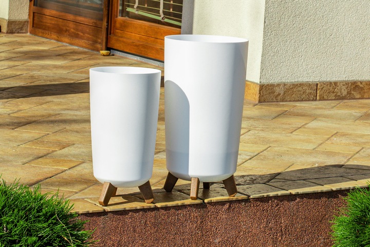 DONICA DONICZKA WYSOKA KWIETNIK STOJĄCY NA NÓŻKACH DO DOMU OGRODOWA BIAŁA