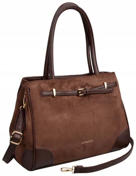 LAPHRODITE torebka damsk KLASYCZNA shopper na ramię ZAMSZ A4