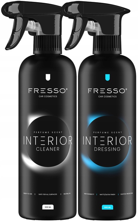 FRESSO INTERIOR SET ZESTAW CZYSZCZENIA WNĘTRZA AUTA CLEANER DRESSING 2X0,5L
