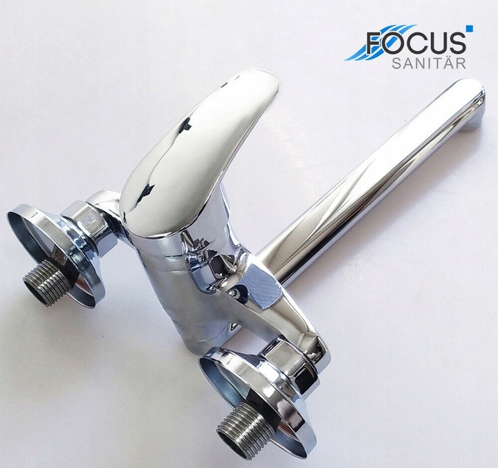 BATERIA KUCHENNA ŚCIENNA UMYWALKOWA OBROTOWA DŁUGA WYLEWKA KRAN DO KUCHNI